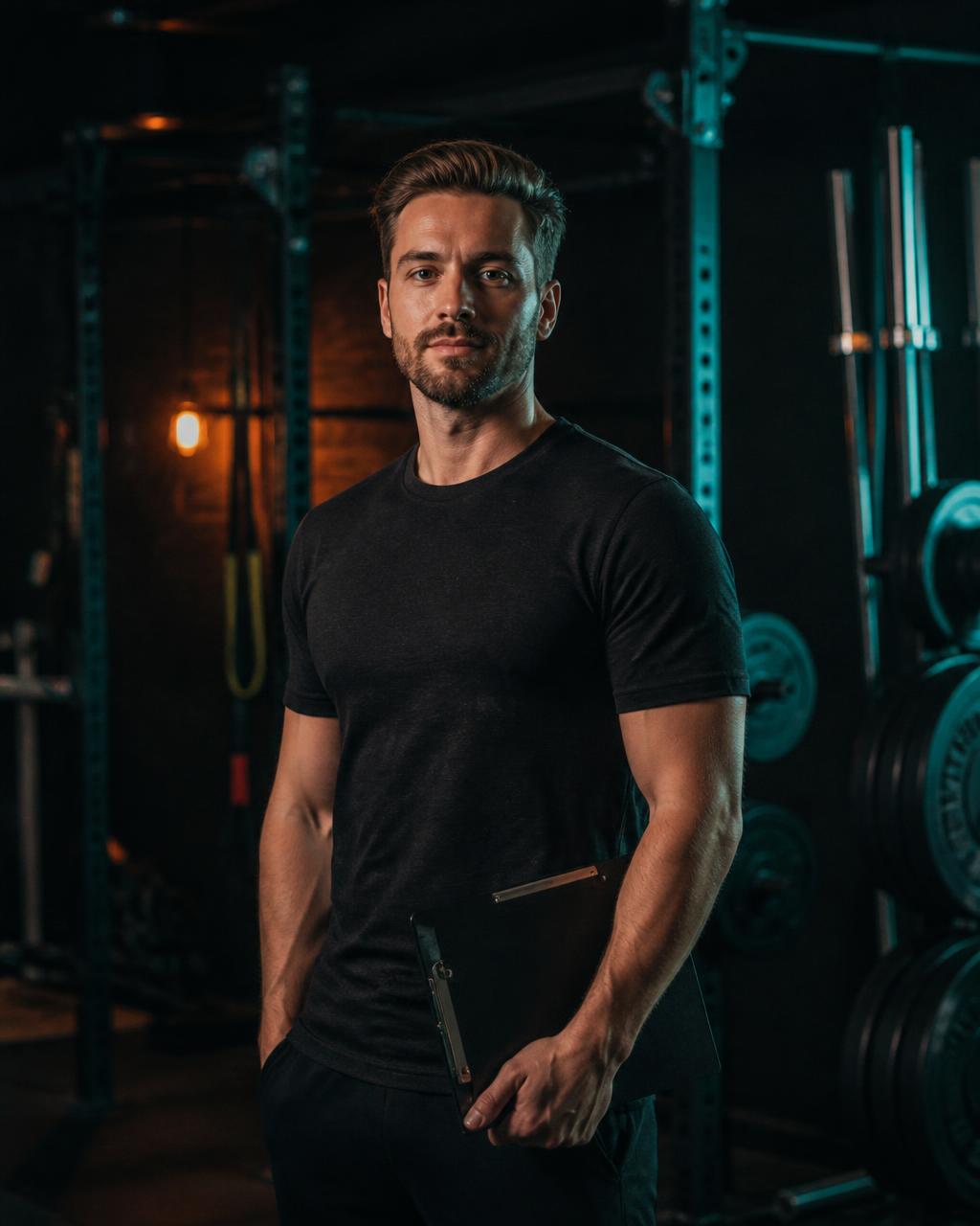 Retrato de [NOME_PROFISSIONAL], personal trainer em [CIDADE]